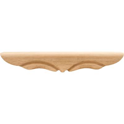 Hardware Resources Middle Rounded Pedestal Foot - 11-3/8" W x 1-3/4" D x 1-11/16" H in Unfinished Alder