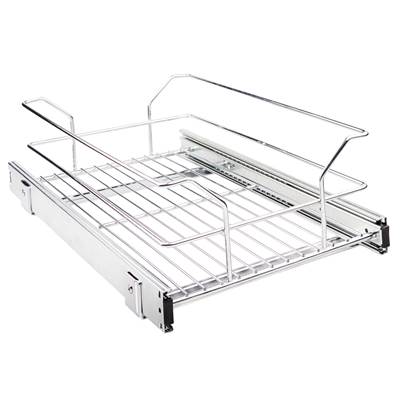 Hardware Resources 11 Min Organizers 12'' Metal Pull-Out Basket in Chrome