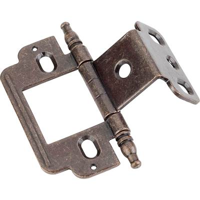 Hardware Resources 270° Partial Wrap Hinge - A Style Minaret Tip - 3/4" x 3/4" in Brushed Antique Brass