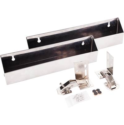 Hardware Resources 11'' Slim Depth Stainless Steel Tip-Out Tray Kit for Sink Front
