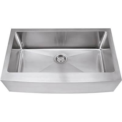 Hardware Resources Drop In Sink - Farmhouse/Apron Front - Single Bowl - 35-7/8'' L x 20-3/4'' W x 10'' D in Stainless Steel