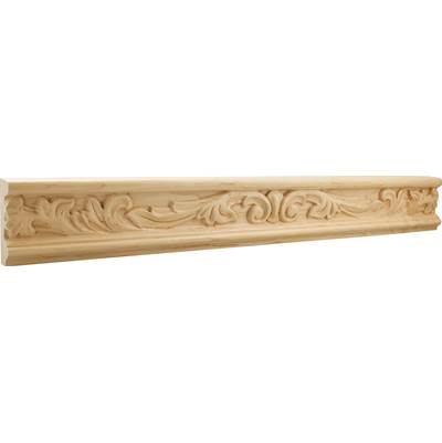 Hardware Resources Acanthus Leaf Hand Carved Moulding - 1" D x 3" H - Cherry in Unfinished