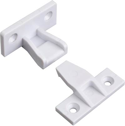 Hardware Resources Plastic Push Fit Panel Connector - False Fronts in White