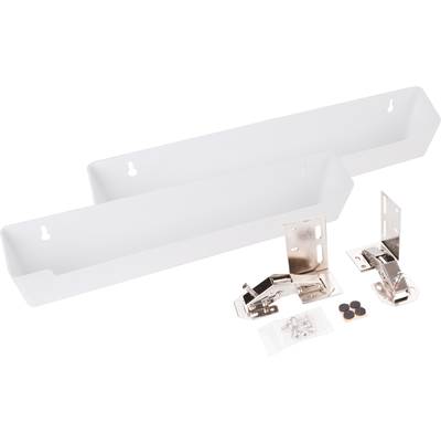 Hardware Resources 14'' Slim Depth Plastic Tip-Out Tray Kit for Sink Front in White