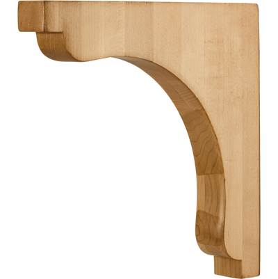 Hardware Resources Square End Corbel - 1-1/2'' W X 10'' D X 10'' H - Cherry in Unfinished