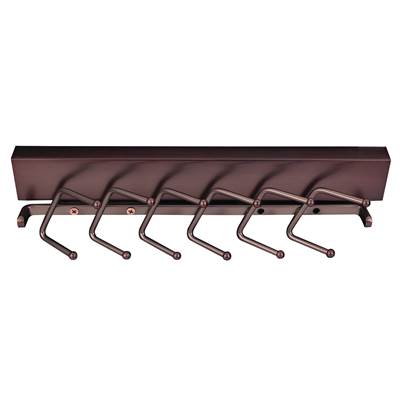 Hardware Resources Tie Rack - 12" - Sliding in Brushed Oil Rubbed Bronze