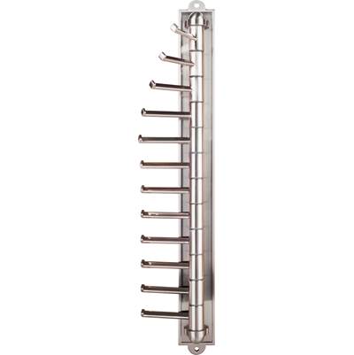 Hardware Resources Cascading Tie Organizer - 12-Hook in Satin Nickel