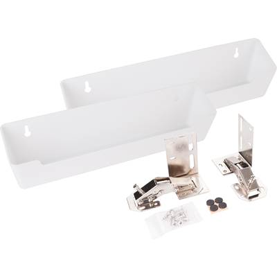 Hardware Resources 11'' Plastic Tip-Out Tray Kit for Sink Front in White