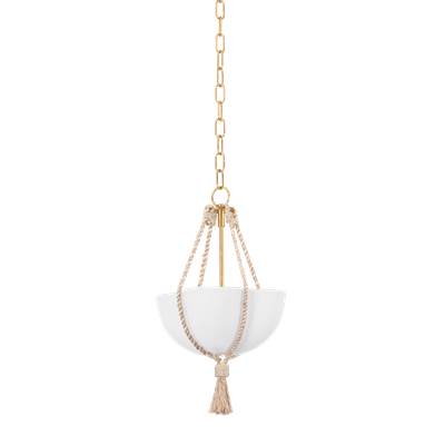 Hudson Valley Amberley Pendant in Vintage Gold Leaf