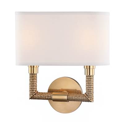 Hudson Valley Lighting Dubois Wall Sconce in Aged Brass