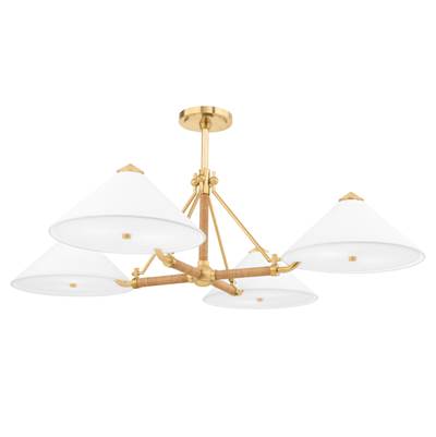 Hudson Valley Williamsburg Chandelier in Aged Brass