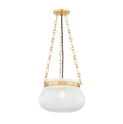 Hudson Valley Granby Pendant in Aged Brass