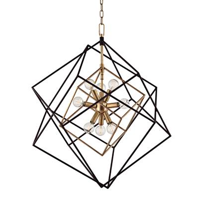 Hudson Valley Roundout Chandelier in Aged Brass