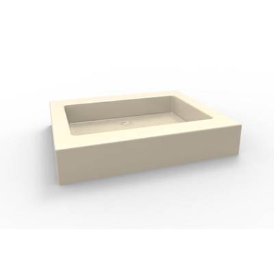 Hydro Systems Prism 39x15 Solid Surface Console Bathroom Sink in Almond