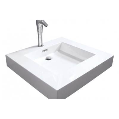 Hydro Systems Block 25" x 18" Solid Surface Sink in Almond