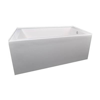 Hydro Systems Citrine 60" x 32" Whirlpool Alcove Bath - Right Drain in Almond