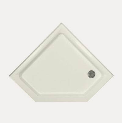 Hydro Systems AC 4833 Neo-Angle Right-Hand Shower Pan in Biscuit