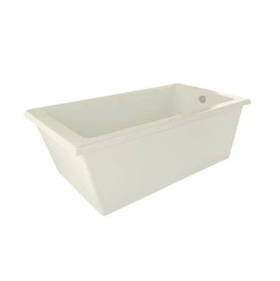 Hydro Systems Lucy Freestanding Air Whirlpool Bath - 72" x 36" in Biscuit