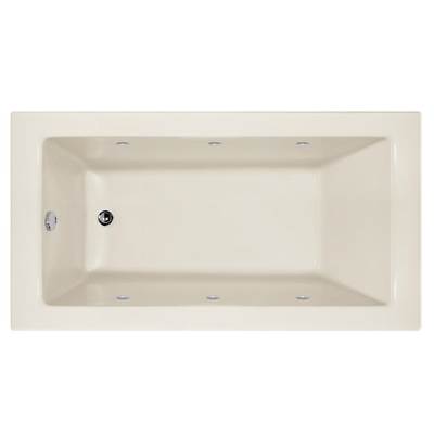 Hydro Systems Sydney 60" x 36" Whirlpool Alcove Bath - Left Drain in Biscuit