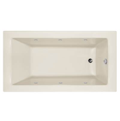 Hydro Systems Sydney 60" x 36" Whirlpool Alcove Bath - Right Drain in Biscuit