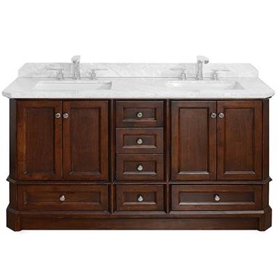 Icera Richmond Vanity Cabinet - 60-in in Walnut Brown