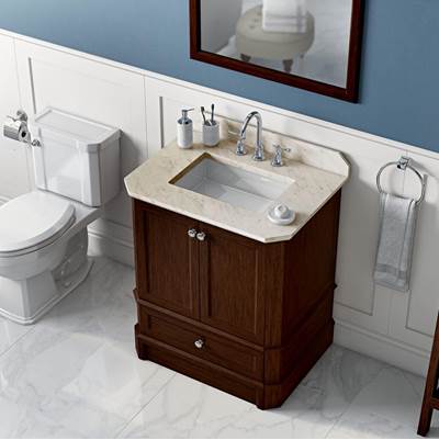 Icera Stone Top 30" Vanity Top in Crema Marble