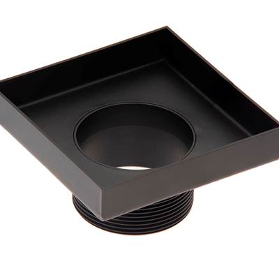 Infinity Drain Premium Center Drain TD 4 - 4" x 4" - 2" Throat in Matte Black