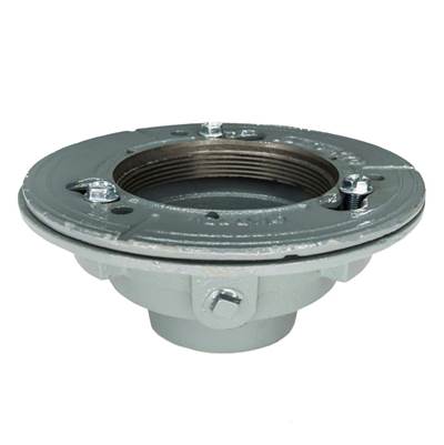 Infinity Drain Clamp Down Drain Threaded - 4" Throat - 3" Outlet in Cast Iron