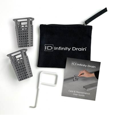 Infinity Drain Hair Maintenance Kit - DKEY Lift-out Key - (2) HB 32 Hair Baskets