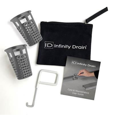 Infinity Drain Hair Maintenance Kit - AKEY Lift-out Key - (2) HB 65 Hair Baskets