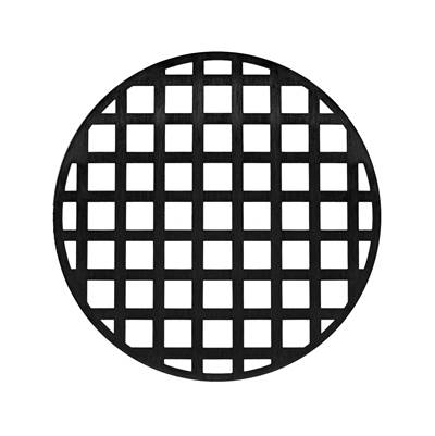 Infinity Drain 5" Round Squares Pattern Decorative Plate in Matte Black