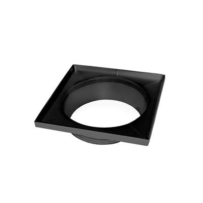 Infinity Drain Premium Center Drain - 5" x 5" - 4-Throat in Matte Black
