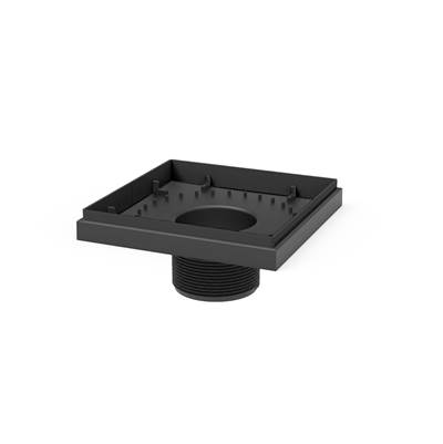 Infinity Drain Pro Series Center Drain - 5" x 5" - 2" ABS Throat in Matte Black