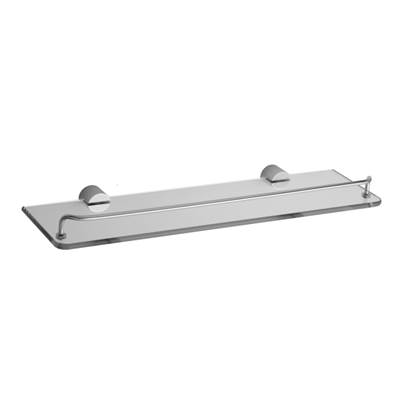 Jaclo Contempo II Glass Shelf with Wire Rail in Almond
