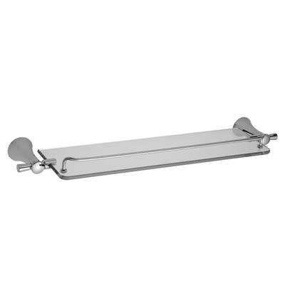 Jaclo Cranford Glass Shelf with Wire Rail in Almond