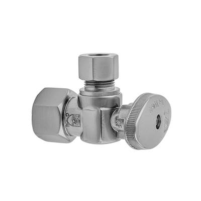 Jaclo Quarter Turn Angle Supply Valve - 1/2" IPS x 3/8" O.D. in Antique Brass