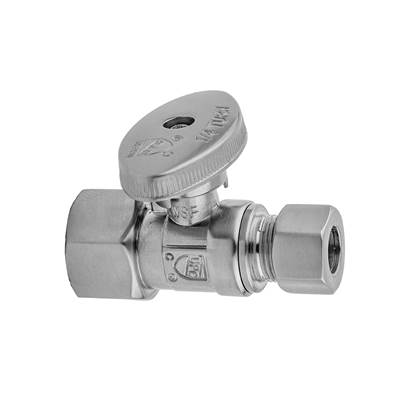 Jaclo Quarter Turn Straight Pattern 1/2'' IPS x 1/2'' O.D. Supply Valve - Oval Handle in Caramel Bronze