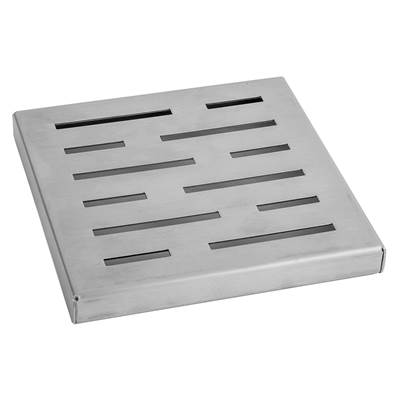 Jaclo 6'' x 6'' Slotted Channel Drain Grate in Brushed Stainless