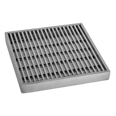 Jaclo 6'' x 6'' Bar Channel Drain Grate in Brushed Stainless