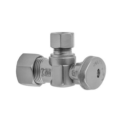 Jaclo Quarter Turn Angle Pattern Supply Valve - 5/8" O.D. x 3/8" O.D. - Oval Handle in Caramel Bronze