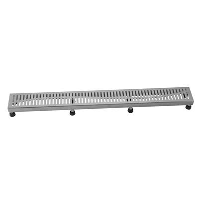 Jaclo 42" Channel Drain Slotted Grate in Brushed Stainless
