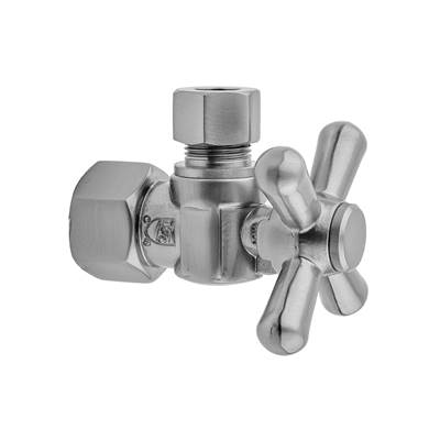 Jaclo Quarter Turn Angle Pattern IPS Valve - 1/2" x 1/2" O.D. - Cross Handle in Caramel Bronze