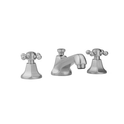 Jaclo Astor Widespread Bathroom Faucet - Ball Cross Handles - 0.5 GPM in Antique Brass