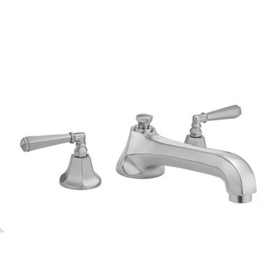 Jaclo Astor Roman Tub Set - Low Spout - Hex Lever Handles in Antique Brass