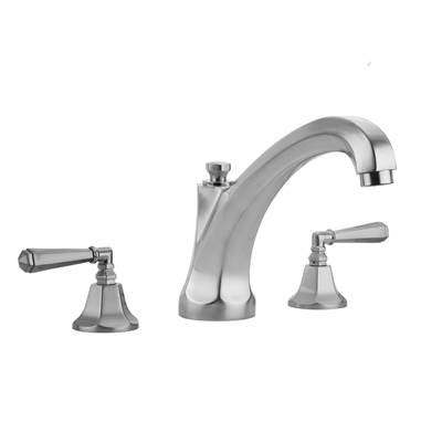 Jaclo Astor Roman Tub Set - High Spout - Hex Lever Handles in Antique Brass