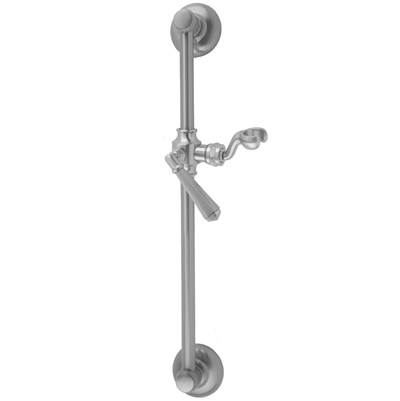 Jaclo Traditional Wall Bar - 24" - Hex Lever Handle in Unlacquered Brass