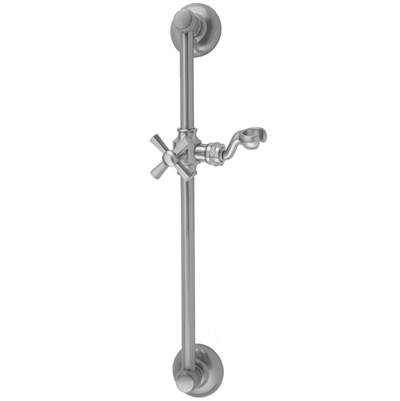 Jaclo 24'' Traditional Wall Bar with Hex Cross Handle in Unlacquered Brass