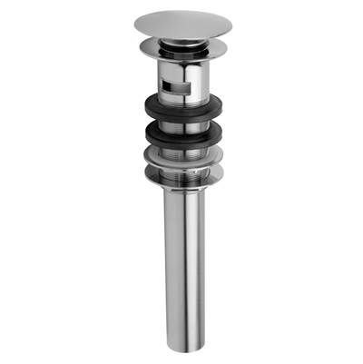 Jaclo Finger Touch Round Lavatory Drain Assembly - With Overflow in Antique Brass