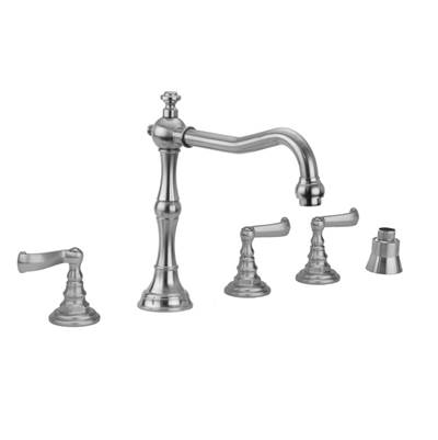 Jaclo Roaring 20's Roman Tub Set - Ribbon Lever Handles - Straight Handshower in Oil Rubbed Bronze