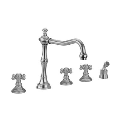 Jaclo Roaring 20's Roman Tub Set - Ball Cross Handles with Angled Handshower in Oil Rubbed Bronze